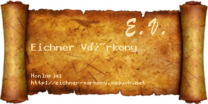 Eichner Várkony névjegykártya